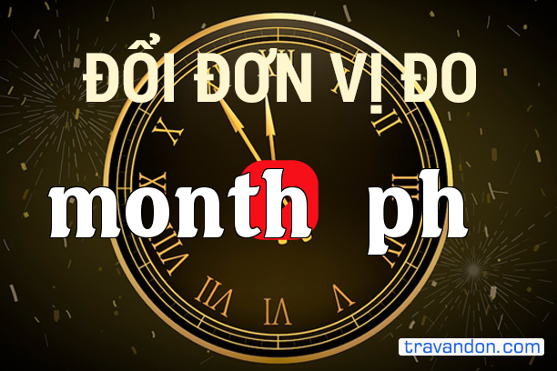 Quy đổi từ Tháng sang Phút (month → ph)